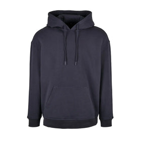 Build your Brand Basic Oversize Hoodie - BB006 in navy against a white background