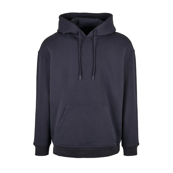 Build your Brand Basic Oversize Hoodie - BB006 in navy against a white background