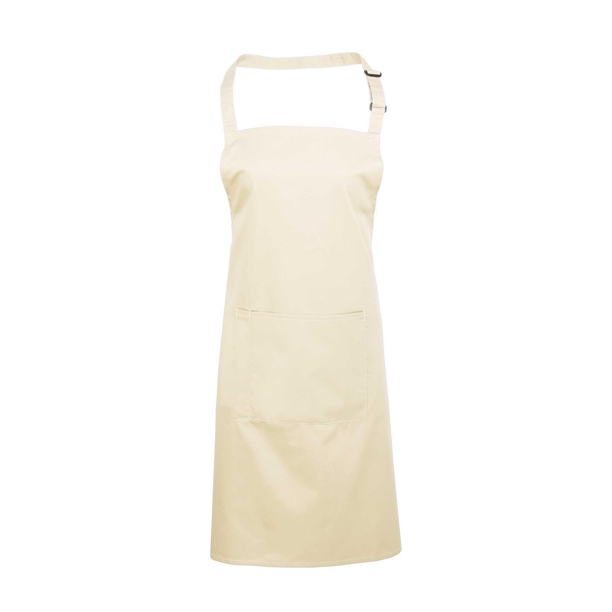 Buy natural Colours Bib Apron with Pocket - PR154