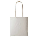 A natural long handle tote bag made of cotton, displayed against a white background. Nutshell Cotton Shopper - RL100