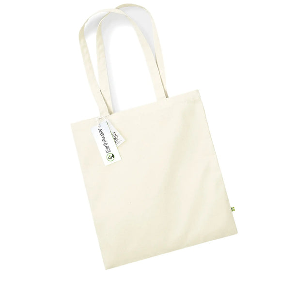 Natural Beechfield EarthAware® Organic Bag For Life - W801 tote bag on a white background