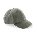 Beechfield Vintage Cap - B655 in vintage olive on a white background