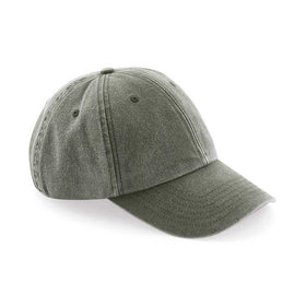 Beechfield Vintage Cap - B655 in vintage olive on a white background