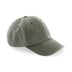 Beechfield Vintage Cap - B655 in vintage olive on a white background