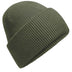Beechfield Classic Engineered Deep-Cuffed Beanie - B385R in olive green on a white background