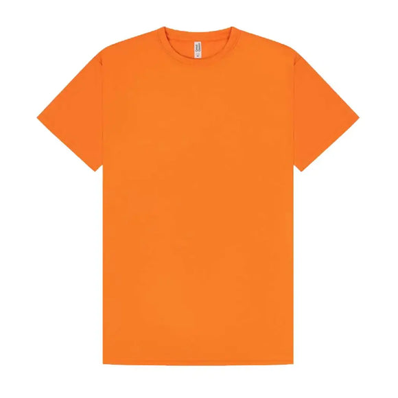 Promo Tech T-Shirt in orange against a white background