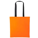 Nutshell Varsity Cotton Shopper - RL150 in orange with black handles against a white background