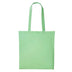 A pastel green long handle tote bag made of cotton, displayed against a white background. Nutshell Cotton Shopper - RL100