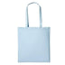 A pastel blue long handle tote bag made of cotton, displayed against a white background. Nutshell Cotton Shopper - RL100