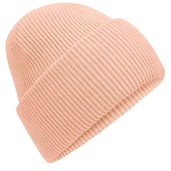 Beechfield Classic Engineered Deep-Cuffed Beanie - B385R in peach on a white background
