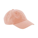 Beechfield Dad Cap - B653 in peach pink on a white background