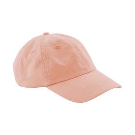 Beechfield Dad Cap - B653 in peach pink on a white background