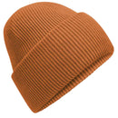 Beechfield Classic Engineered Deep-Cuffed Beanie - B385R in pumpkin on a white background