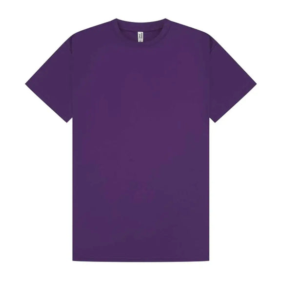 Promo Tech T-Shirt in purple against a white background