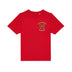 Red PE T-Shirt for Longridge C of E Primary School with school crest to the left chest area.