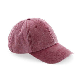 Beechfield Vintage Cap - B655 in vintage red on a white background