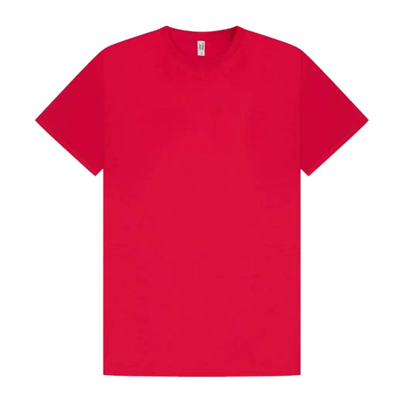 Promo Tech T-Shirt in red against a white background