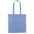 Nutshell Recycled Cotton Shopper - RL600 Royal Blue marl tote bag on a white background