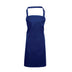 A royal blue bib apron with a neck strap and front pocket, displayed on a plain background. Colours Bib Apron with Pocket - PR154