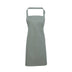 A sage green bib apron with a neck strap and front pocket, displayed on a plain background. Colours Bib Apron with Pocket - PR154