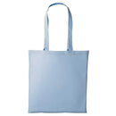 A sky blue long handle tote bag made of cotton, displayed against a white background. Nutshell Cotton Shopper - RL100