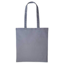 A steel grey long handle tote bag made of cotton, displayed against a white background. Nutshell Cotton Shopper - RL100