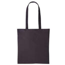 A storm grey long handle tote bag made of cotton, displayed against a white background. Nutshell Cotton Shopper - RL100