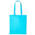 A turquoise blue long handle tote bag made of cotton, displayed against a white background. Nutshell Cotton Shopper - RL100