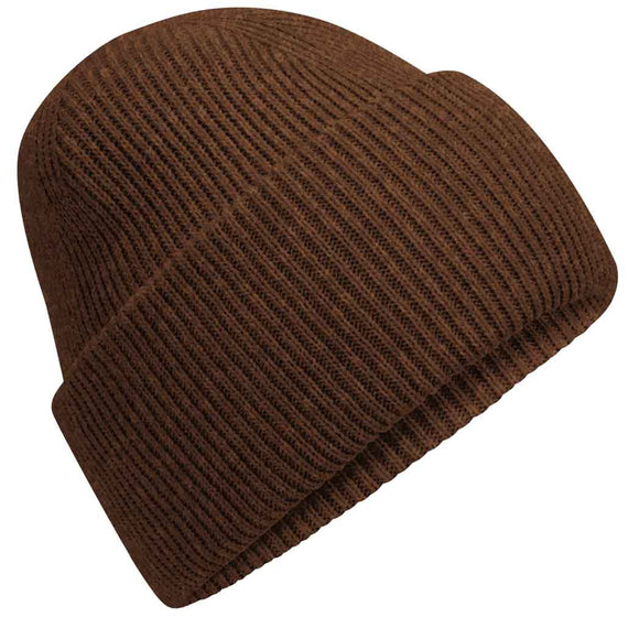 Beechfield Classic Engineered Deep-Cuffed Beanie - B385R in walnut on a white background