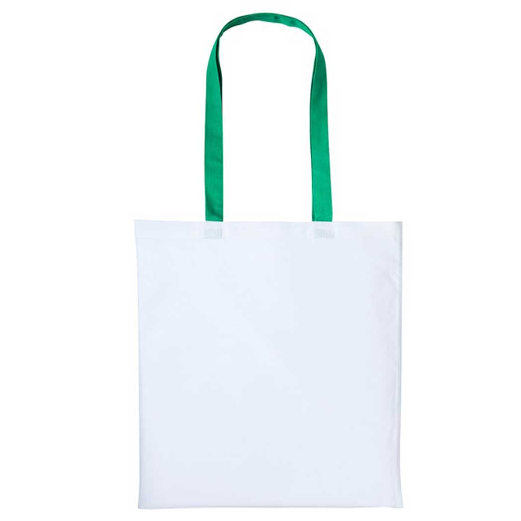 Buy white-kelly-green Varsity Cotton Shopper - RL150