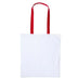 Nutshell Varsity Cotton Shopper - RL150 in white with red handles against a white background