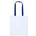 Nutshell Varsity Cotton Shopper - RL150 in white with royal blue handles against a white background