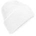 Beechfield Classic Engineered Deep-Cuffed Beanie - B385R in white on a white background