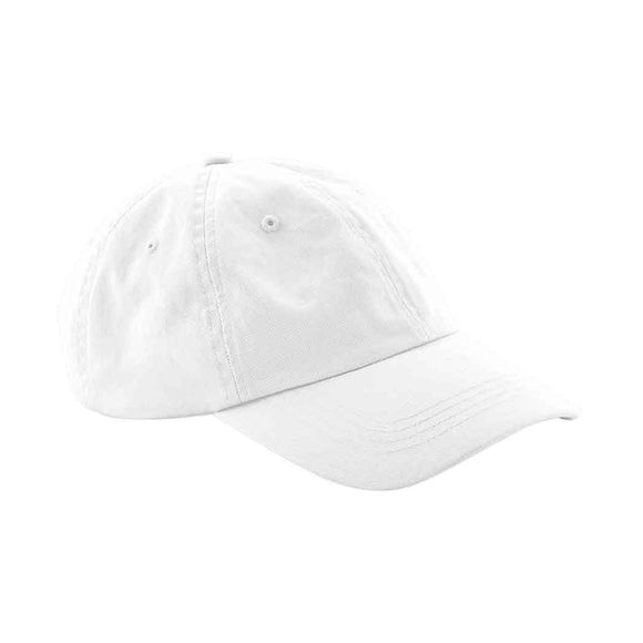 Beechfield Dad Cap - B653 in white on a white background