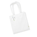 White Beechfield EarthAware® Organic Bag For Life - W801 tote bag on a white background