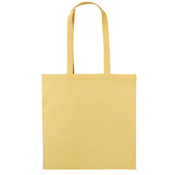 Nutshell Recycled Cotton Shopper - RL600 yellow marl tote bag on a white background