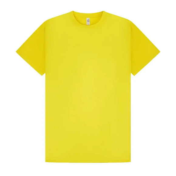 Promo Tech T-Shirt in yellow against a white background