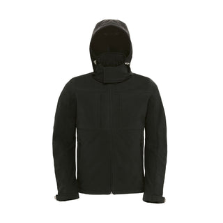 Buy black Men&#39;s Hooded Softshell Jacket