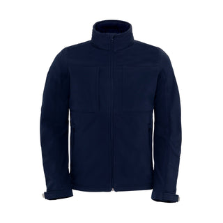 Buy navy Men&#39;s Hooded Softshell Jacket